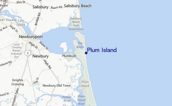 locatiekaart van Plum Island