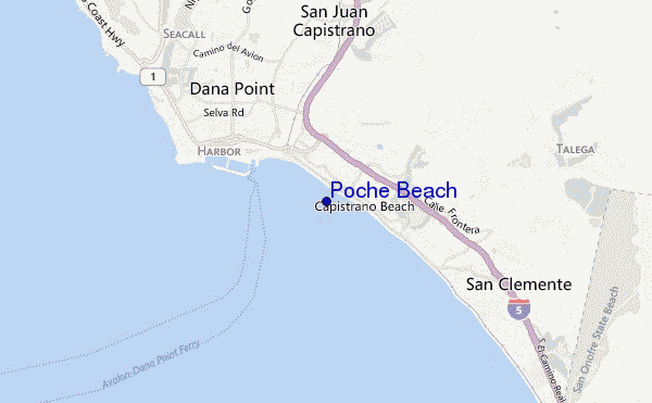 locatiekaart van Poche Beach