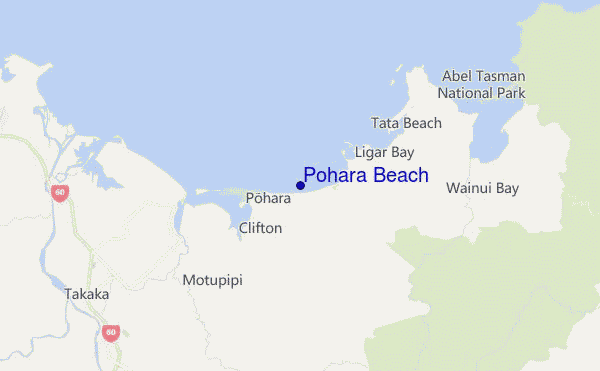 locatiekaart van Pohara Beach