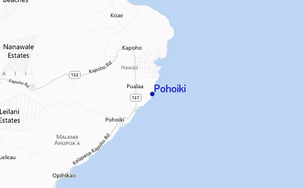 locatiekaart van Pohoiki