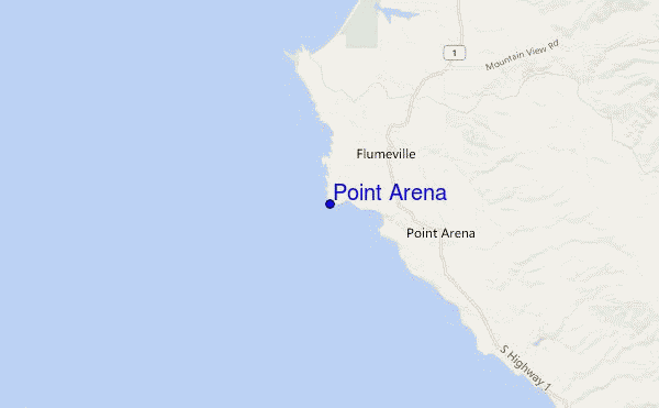 locatiekaart van Point Arena