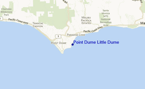locatiekaart van Point Dume Little Dume