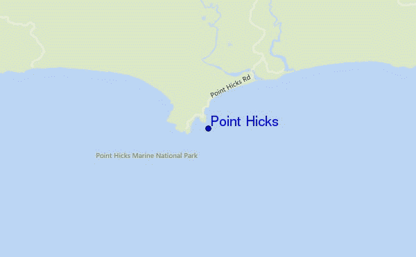 locatiekaart van Point Hicks