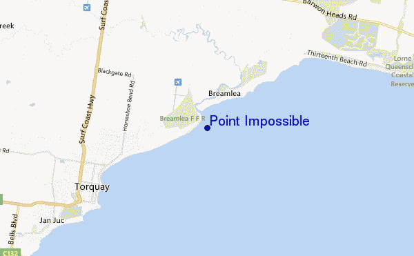 locatiekaart van Point Impossible