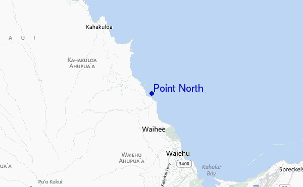 locatiekaart van Point North