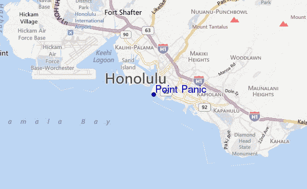 locatiekaart van Point Panic