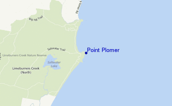 locatiekaart van Point Plomer
