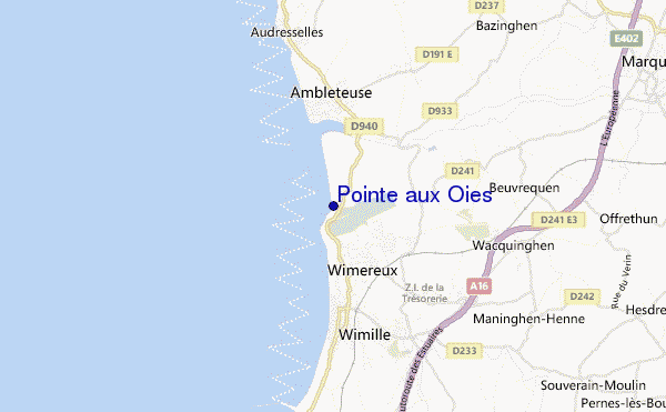 locatiekaart van Pointe aux Oies