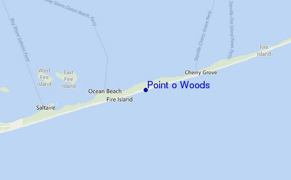 locatiekaart van Point o Woods