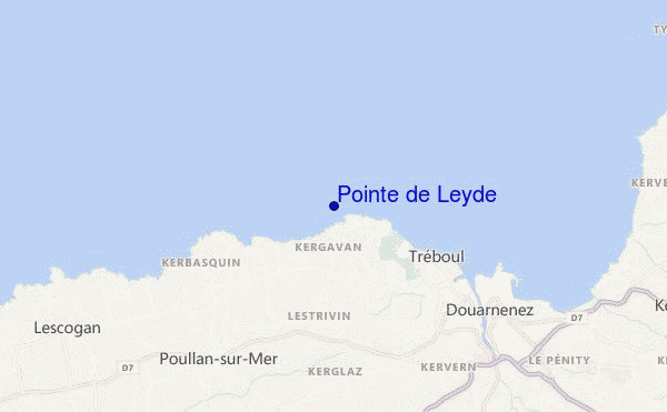 locatiekaart van Pointe de Leyde