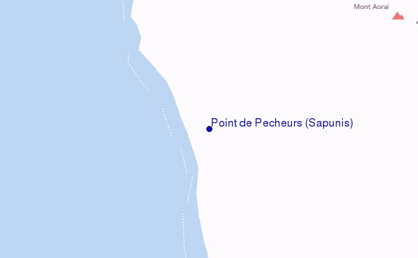 locatiekaart van Point de Pecheurs (Sapunis)