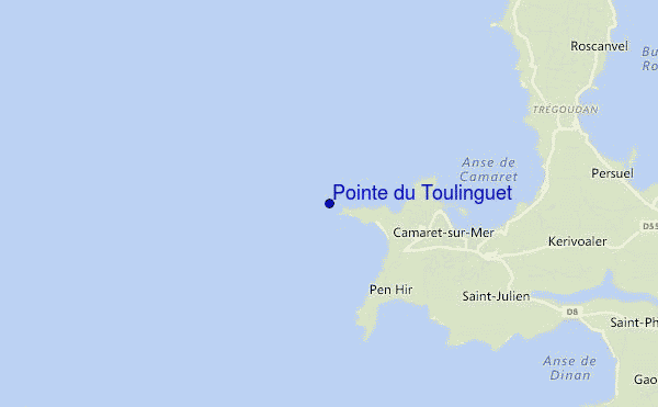 locatiekaart van Pointe du Toulinguet
