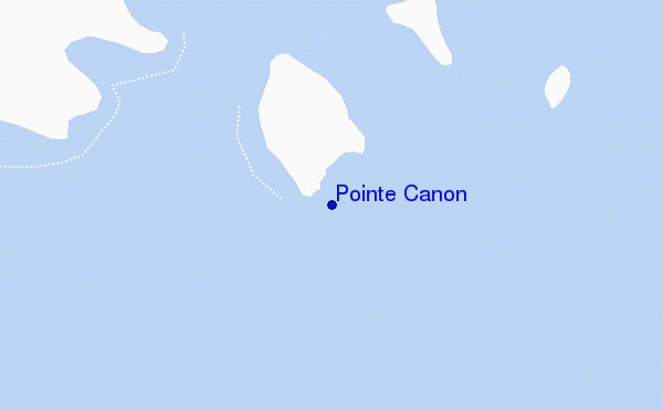 locatiekaart van Pointe Canon