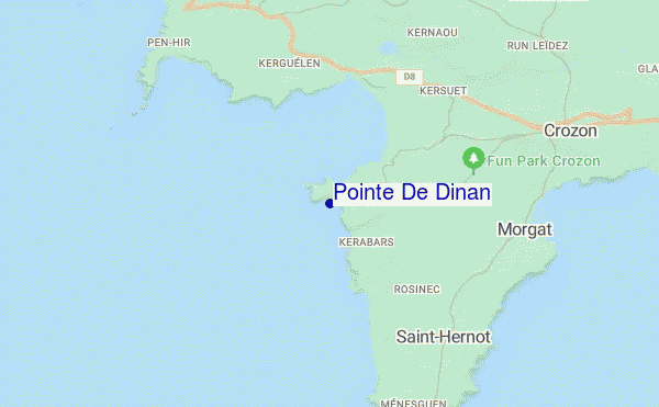 locatiekaart van Pointe De Dinan