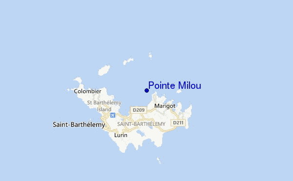 locatiekaart van Pointe Milou