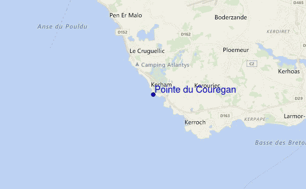 locatiekaart van Pointe du Couregan
