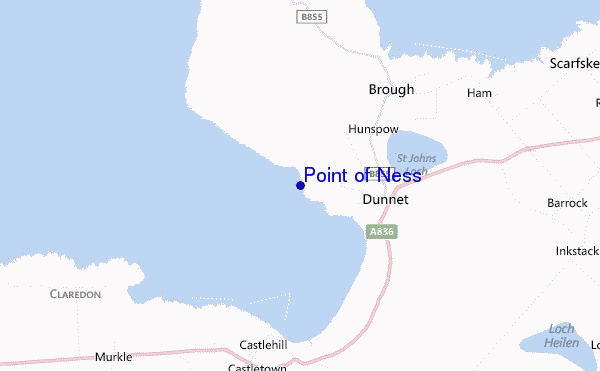 locatiekaart van Point of Ness