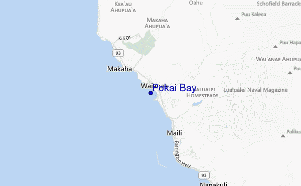locatiekaart van Pokai Bay