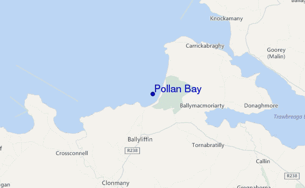locatiekaart van Pollan Bay