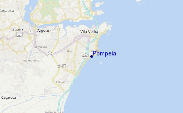 locatiekaart van Pompeia