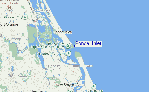 locatiekaart van Ponce_Inlet