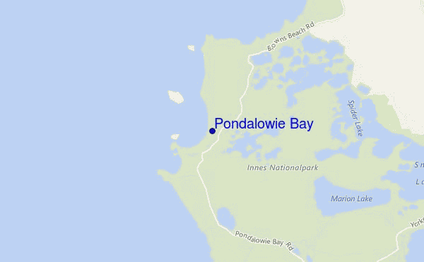 locatiekaart van Pondalowie Bay