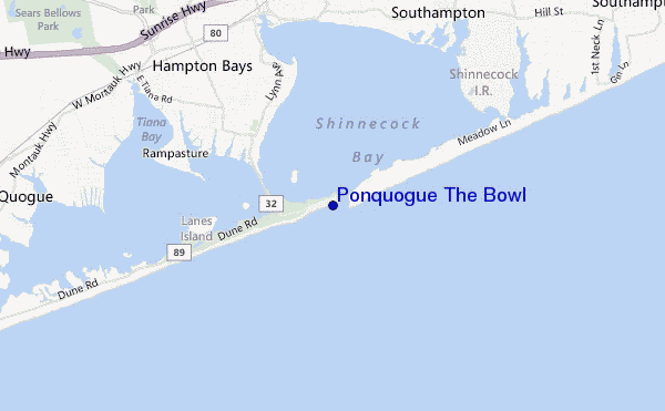 locatiekaart van Ponquogue The Bowl