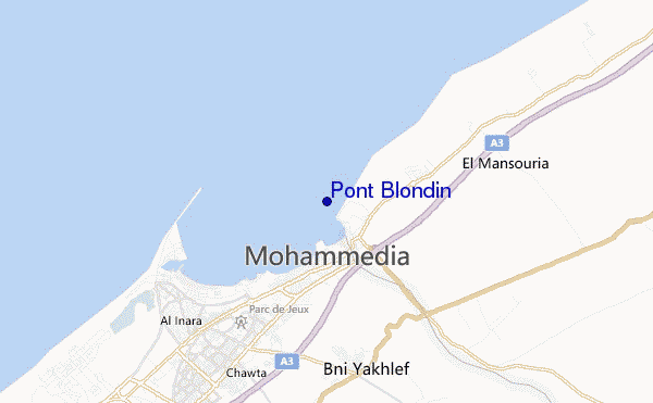 locatiekaart van Pont Blondin