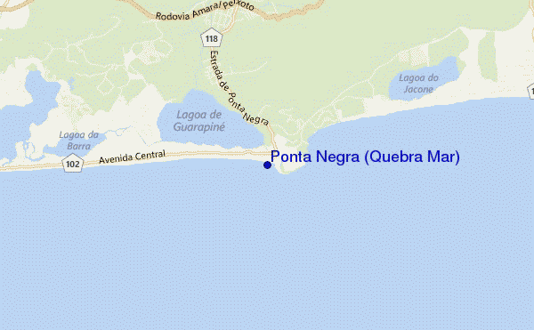 locatiekaart van Ponta Negra (Quebra Mar)