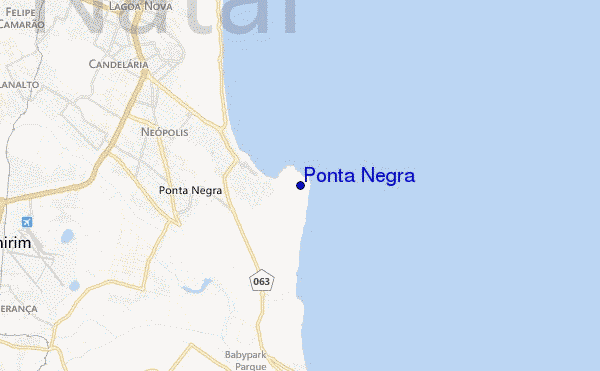 locatiekaart van Ponta Negra