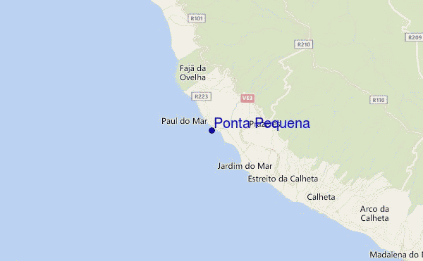 locatiekaart van Ponta Pequena