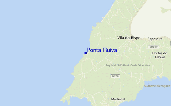 locatiekaart van Ponta Ruiva