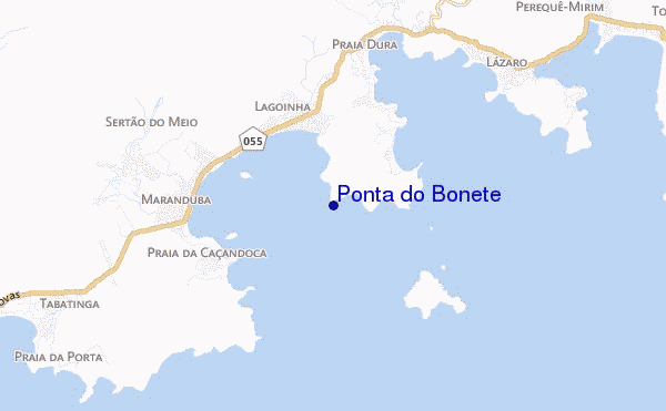 locatiekaart van Ponta do Bonete