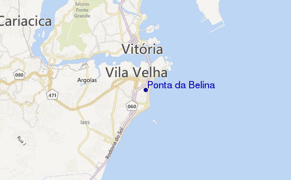locatiekaart van Ponta da Belina