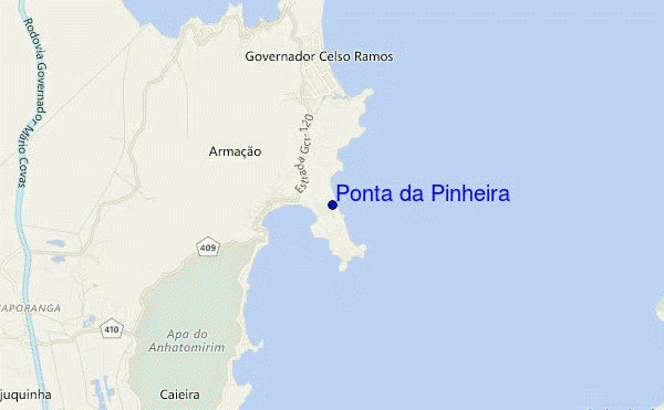 locatiekaart van Ponta da Pinheira