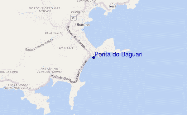 locatiekaart van Ponta do Baguari