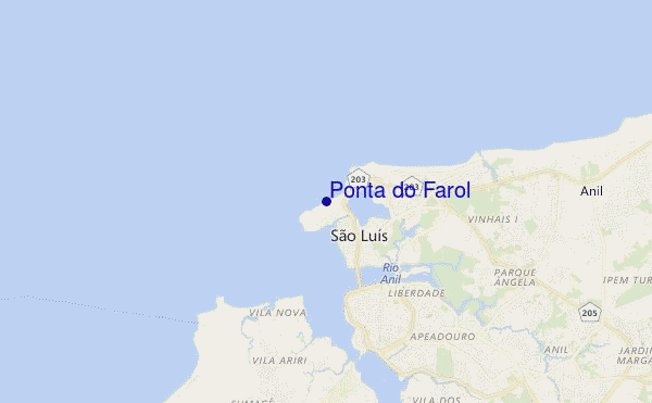 locatiekaart van Ponta do Farol