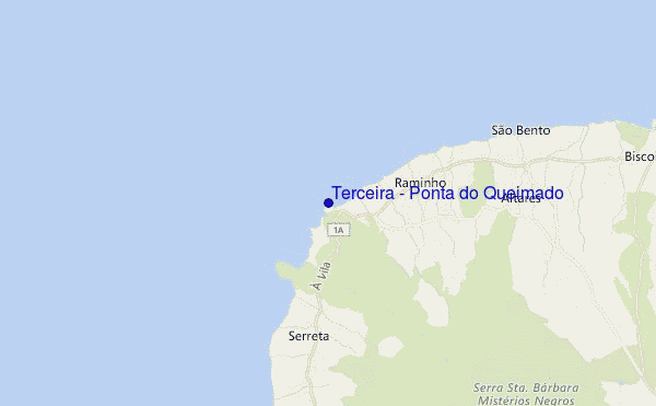 locatiekaart van Terceira - Ponta do Queimado