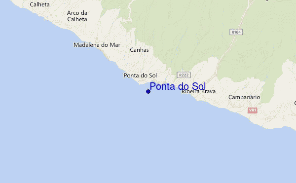 locatiekaart van Ponta do Sol