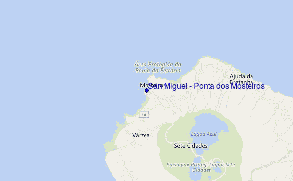 locatiekaart van San Miguel - Ponta dos Mosteiros