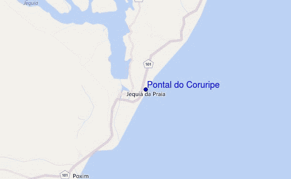locatiekaart van Pontal do Coruripe