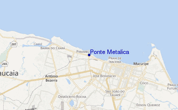 locatiekaart van Ponte Metalica