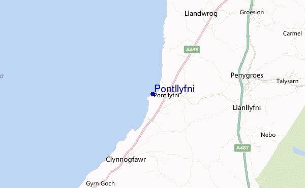 locatiekaart van Pontllyfni