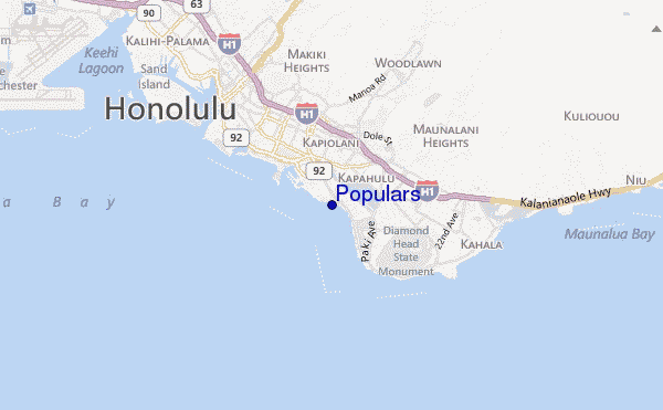 locatiekaart van Populars