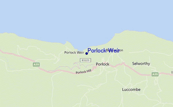 locatiekaart van Porlock Weir