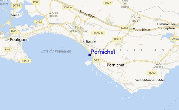 locatiekaart van Pornichet