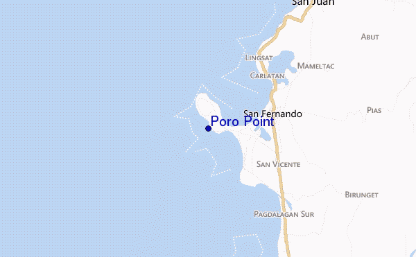 locatiekaart van Poro Point