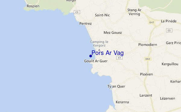 locatiekaart van Pors Ar Vag