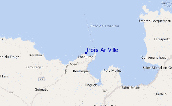 locatiekaart van Pors Ar Ville