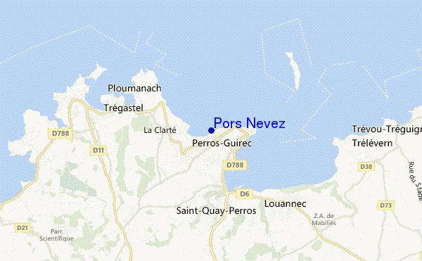locatiekaart van Pors Nevez